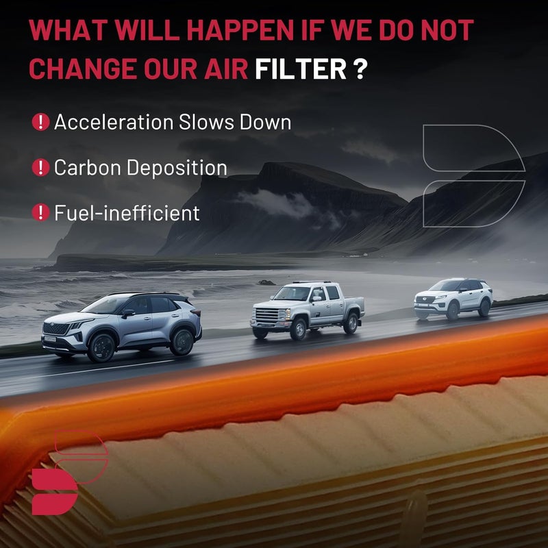 BDFHYK CA12166 Engine Air Filter Compatible with Buick Enclave 2018-2024, Compatible with Cadillac XT5 2017-2023, XT6 2020-2023, Flexible Panel, Replace# PA99222, 23321606 - Image 5